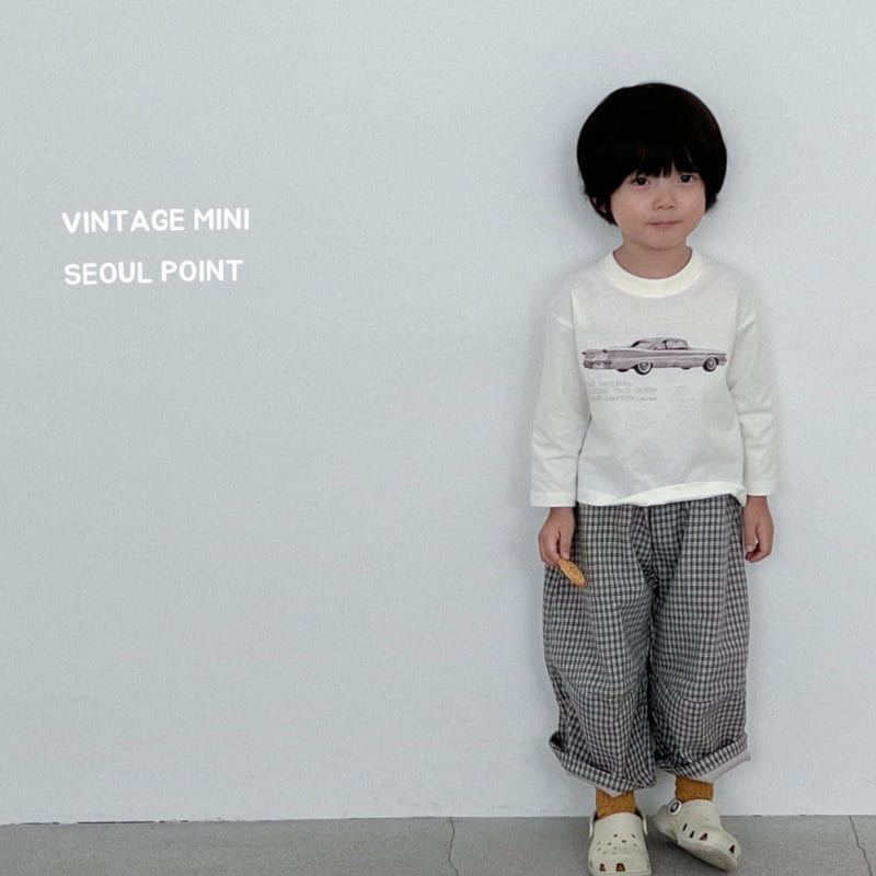 Minipoint - Korean Children Fashion - #toddlerclothing - Check Raw Denim Pants - 3