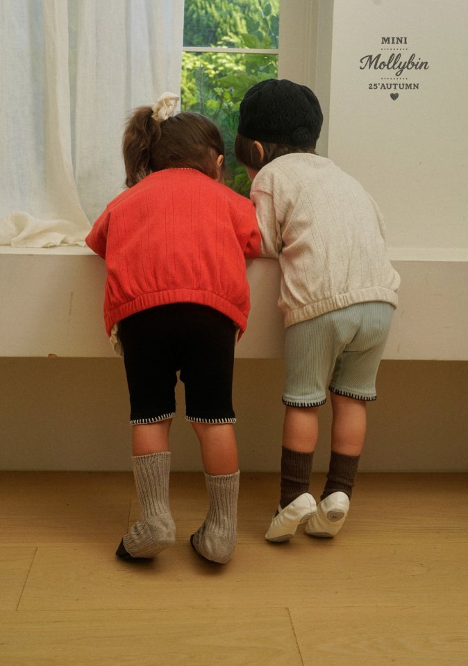 Mollybin - Korean Children Fashion - #childrensboutique - Cuddle Embroidery Leggings - 7