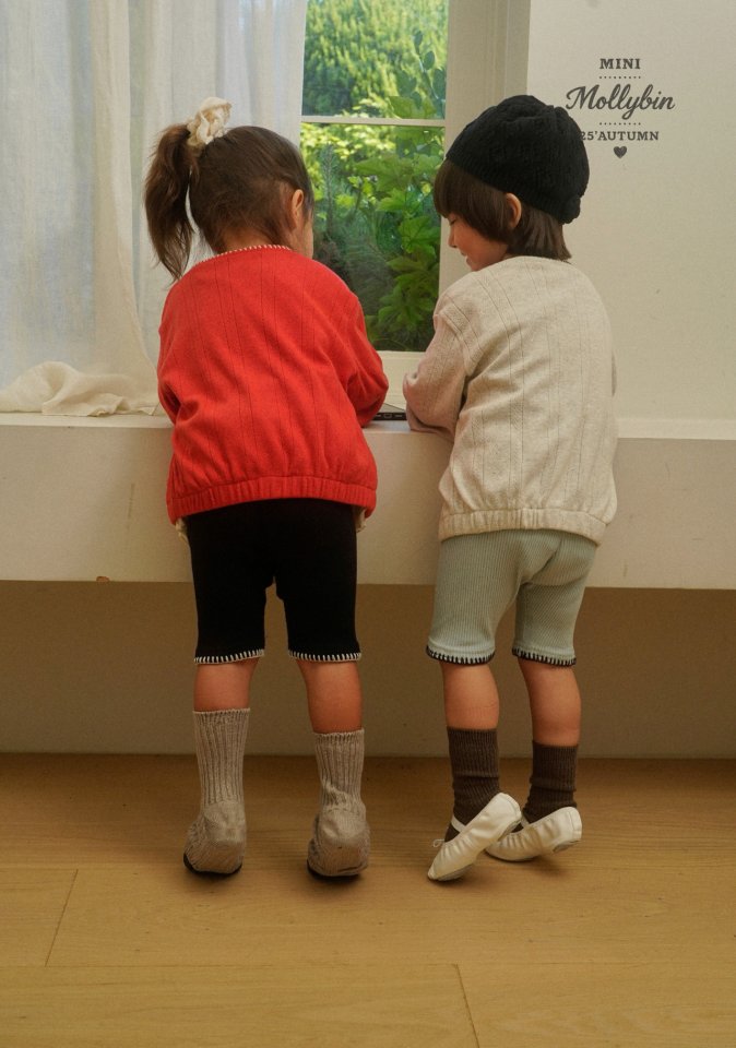 Mollybin - Korean Children Fashion - #designkidswear - Cuddle Embroidery Leggings - 8