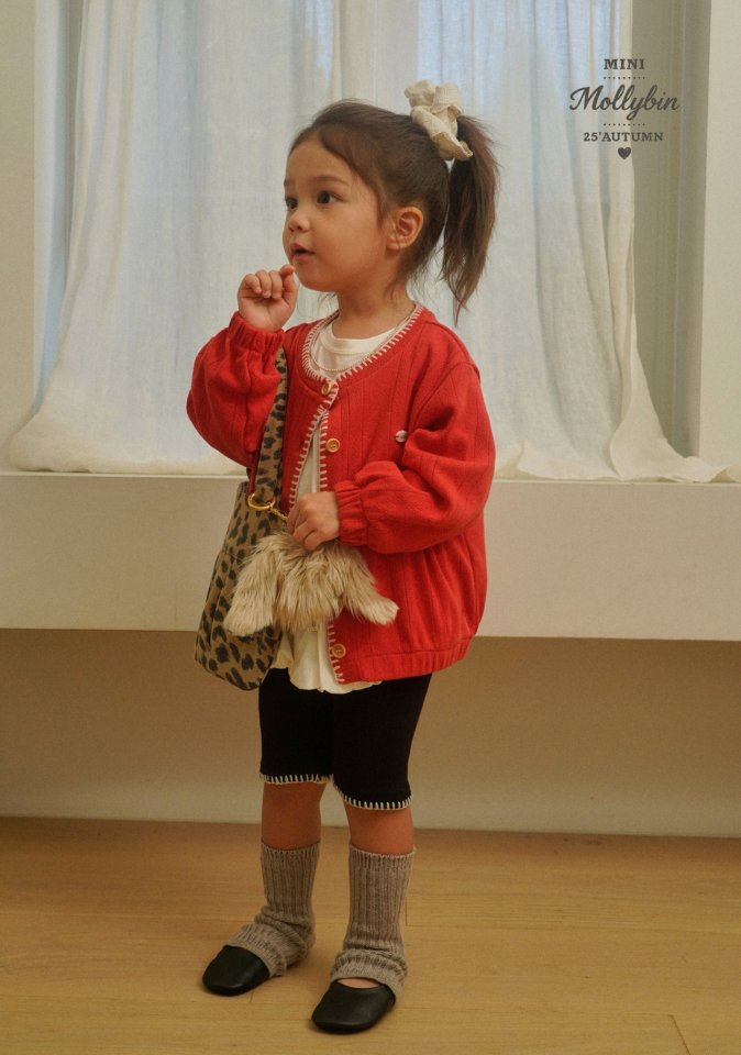 Mollybin - Korean Children Fashion - #designkidswear - Cuddle Embroidery Cardigan - 5