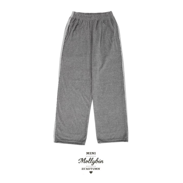 Mollybin - Korean Children Fashion - #discoveringself - Lace Velvet Pants - 11