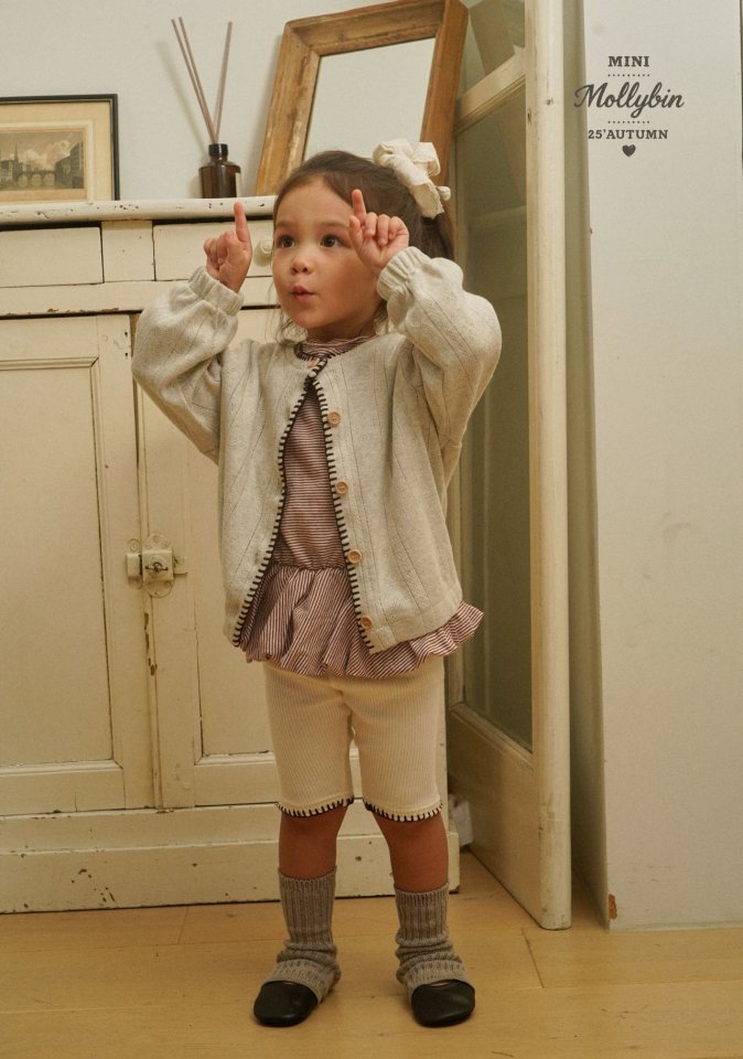 Mollybin - Korean Children Fashion - #fashionkids - Cuddle Embroidery Leggings - 10