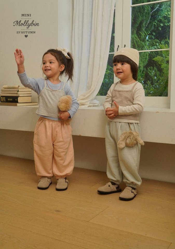 Mollybin - Korean Children Fashion - #fashionkids - Manon Pintuck Jogger Pants - 5