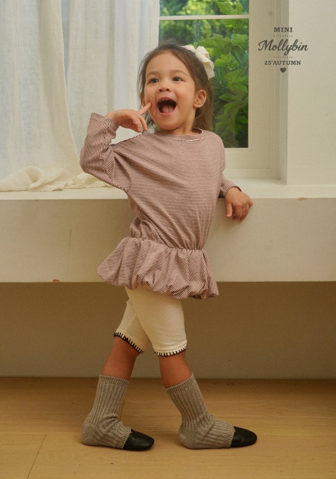 Mollybin - Korean Children Fashion - #kidsshorts - Cuddle Embroidery Leggings - 11