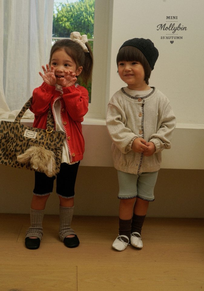 Mollybin - Korean Children Fashion - #kidsshorts - Cuddle Embroidery Cardigan - 8