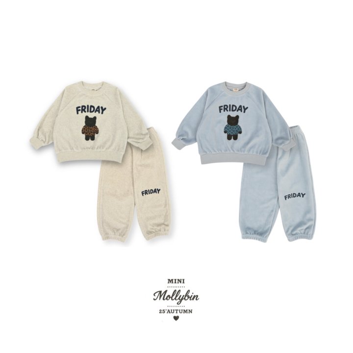 Mollybin - Korean Children Fashion - #kidsshorts - Cozy Velvet Set