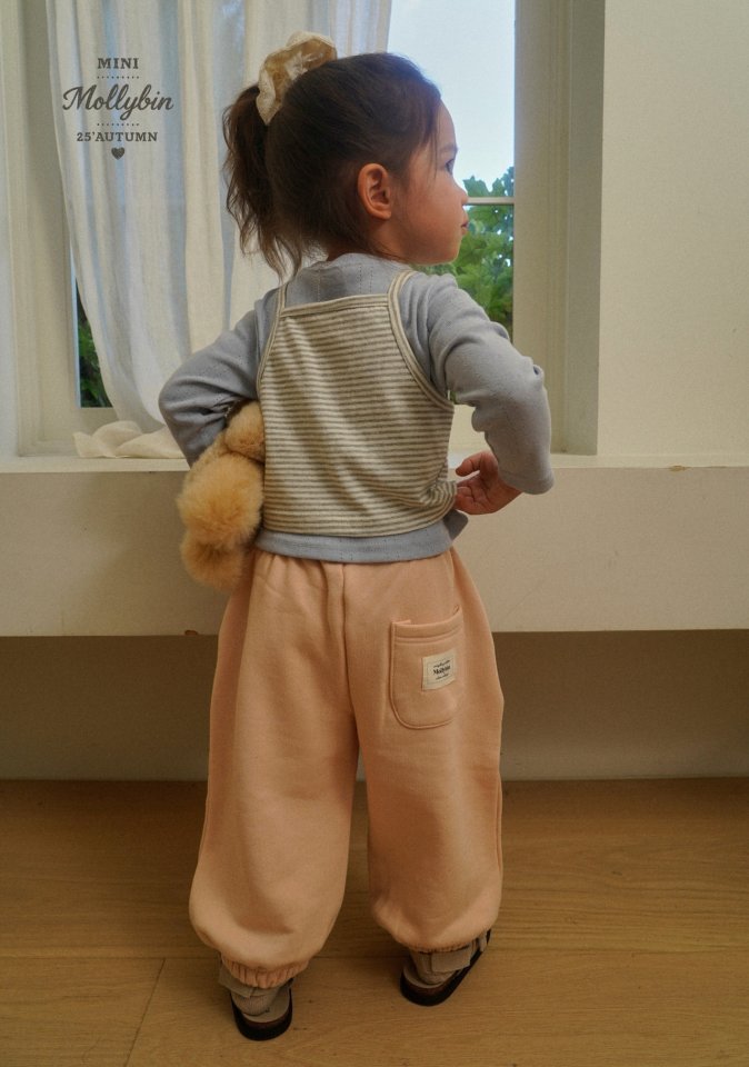 Mollybin - Korean Children Fashion - #kidsstore - Manon Pintuck Jogger Pants - 7