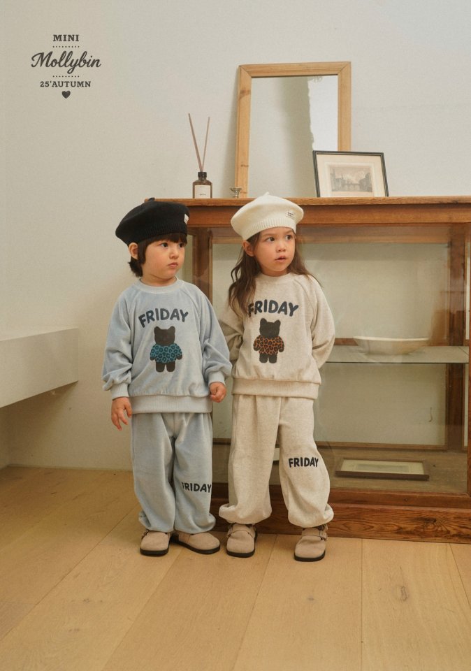 Mollybin - Korean Children Fashion - #kidzfashiontrend - Cozy Velvet Set - 3