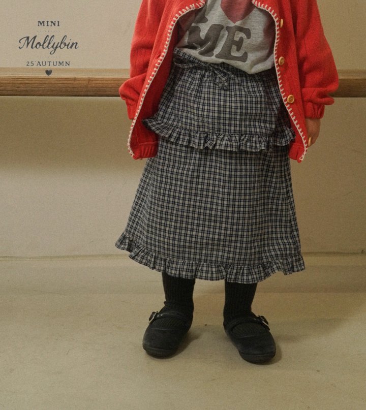 Mollybin - Korean Children Fashion - #littlefashionista - Leah Check Skirt - 9