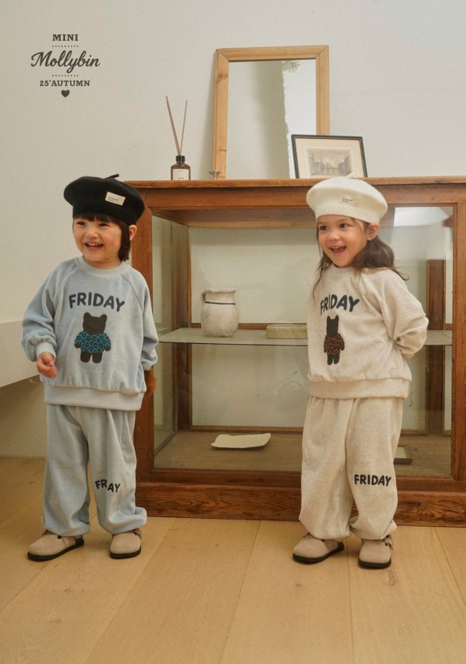 Mollybin - Korean Children Fashion - #minifashionista - Cozy Velvet Set - 7