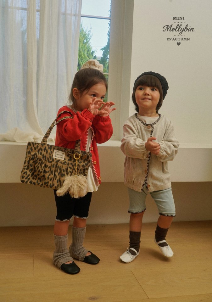 Mollybin - Korean Children Fashion - #prettylittlegirls - Cuddle Embroidery Leggings - 2