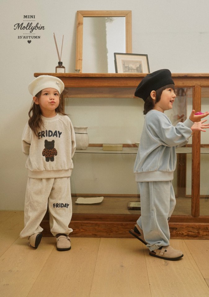 Mollybin - Korean Children Fashion - #prettylittlegirls - Cozy Velvet Set - 8