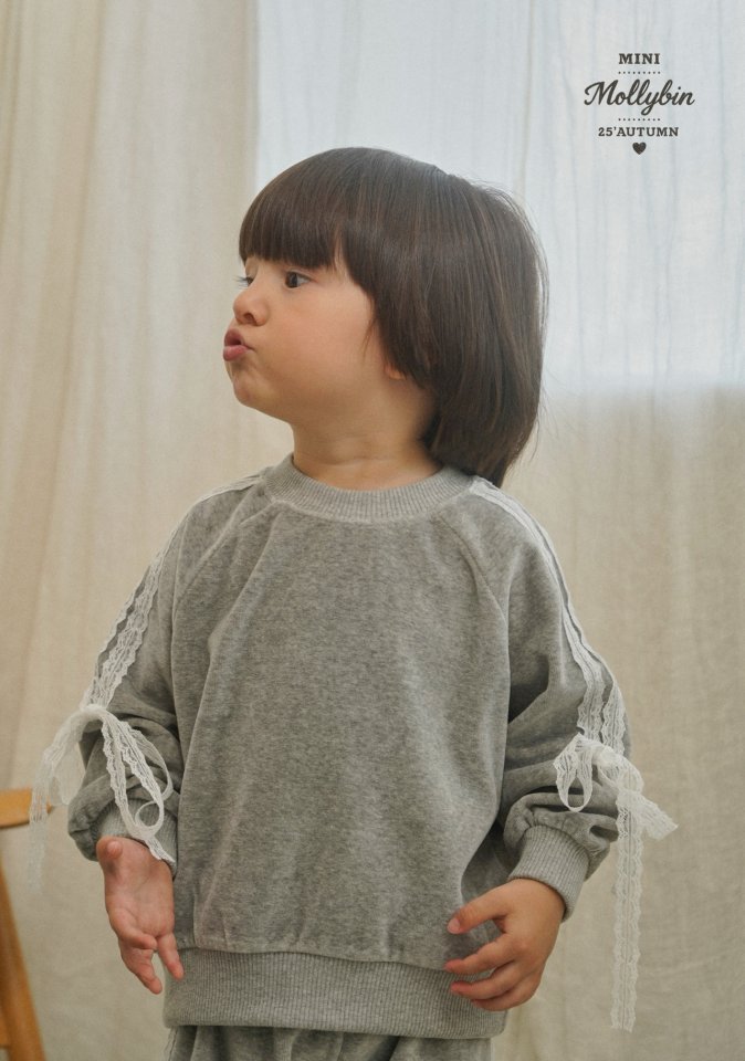 Mollybin - Korean Children Fashion - #prettylittlegirls - Lace Velvet Pants - 6