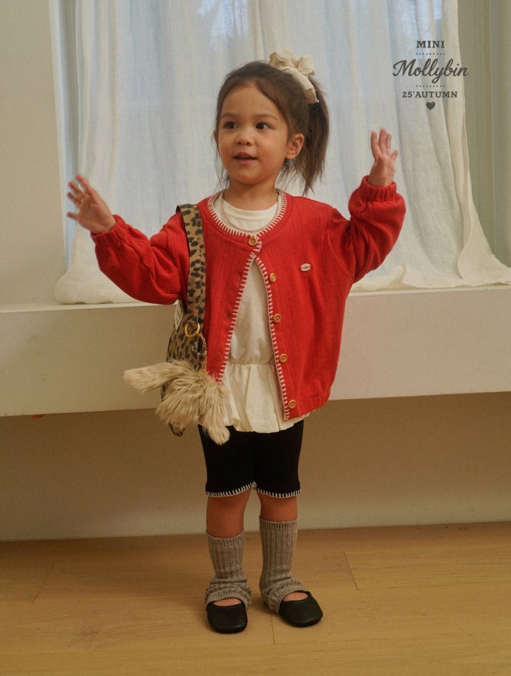Mollybin - Korean Children Fashion - #stylishchildhood - Cuddle Embroidery Cardigan - 2