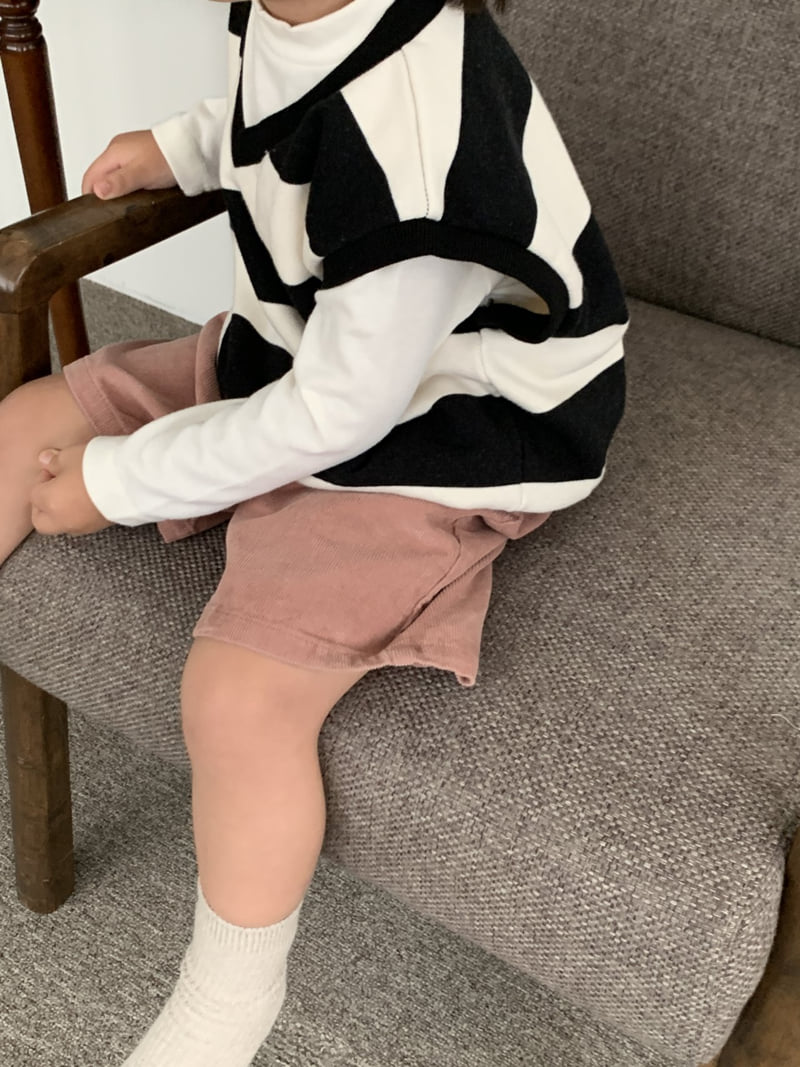 Mome - Korean Children Fashion - #childofig - Stripe V Vest - 8
