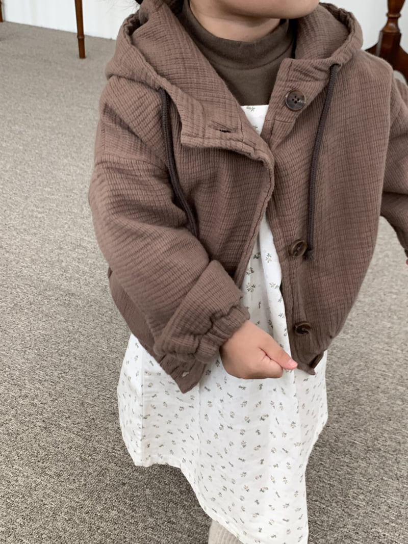 Mome - Korean Children Fashion - #childrensboutique - Ribbed Button One-piece - 12