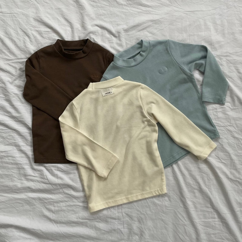 Mome - Korean Children Fashion - #discoveringself - Soft Half High-neck Tee - 4