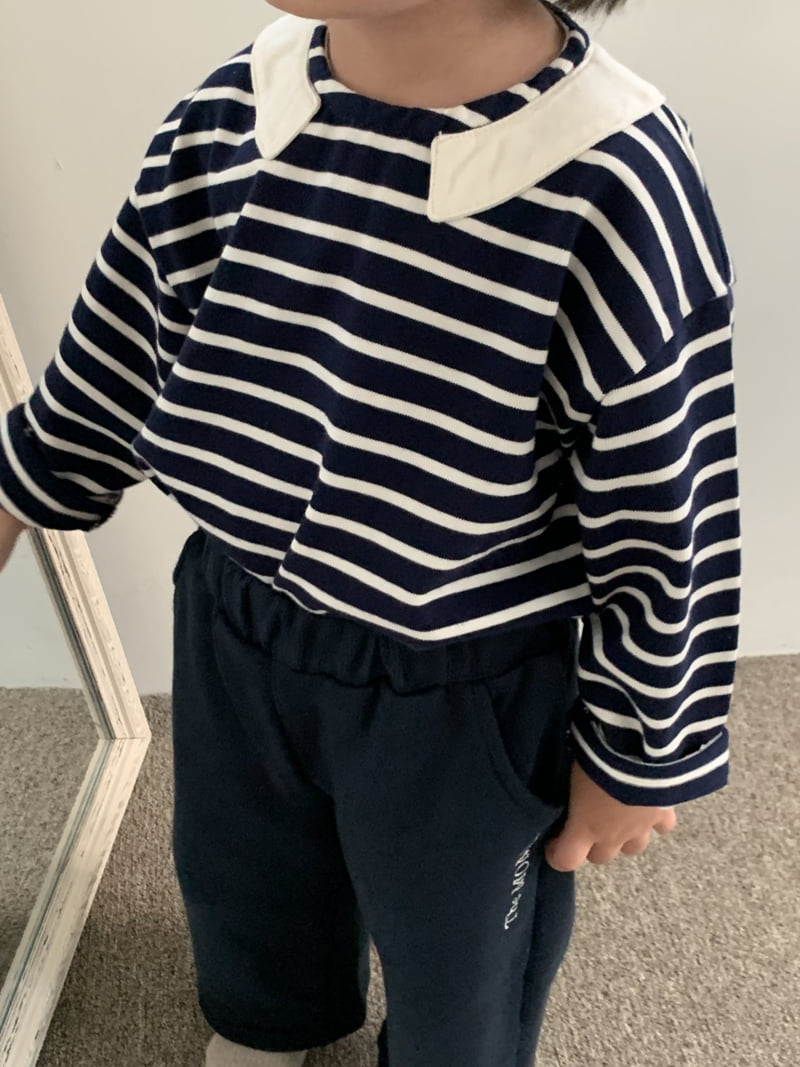 Mome - Korean Children Fashion - #kidsshorts - Sailor Stripe Tee - 8