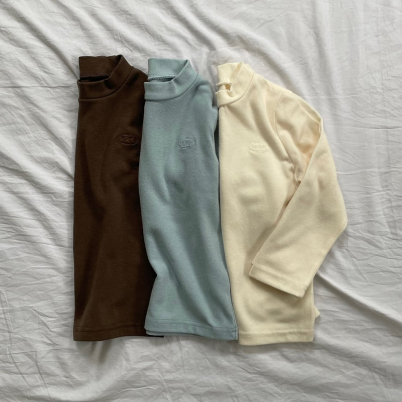 Mome - Korean Children Fashion - #kidsshorts - Soft Half High-neck Tee - 5