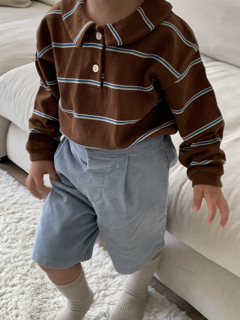 Mome - Korean Children Fashion - #kidsstore - Stripe Collar Sweatshirt - 7