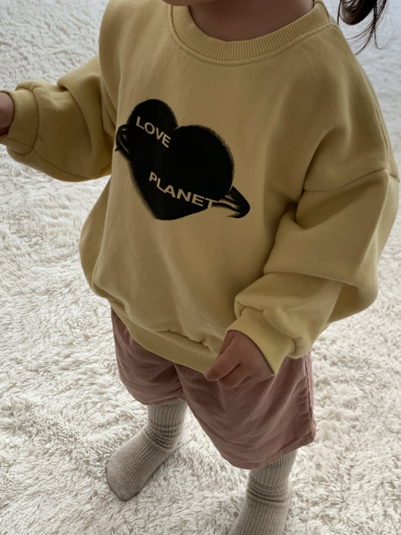 Mome - Korean Children Fashion - #kidzfashiontrend - Love Planet Sweatshirt