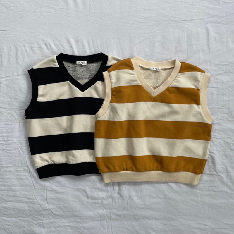 Mome - Korean Children Fashion - #magicofchildhood - Stripe V Vest - 5