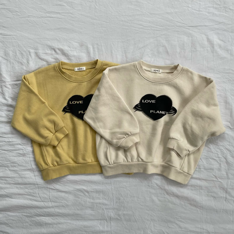 Mome - Korean Children Fashion - #littlefashionista - Love Planet Sweatshirt - 4