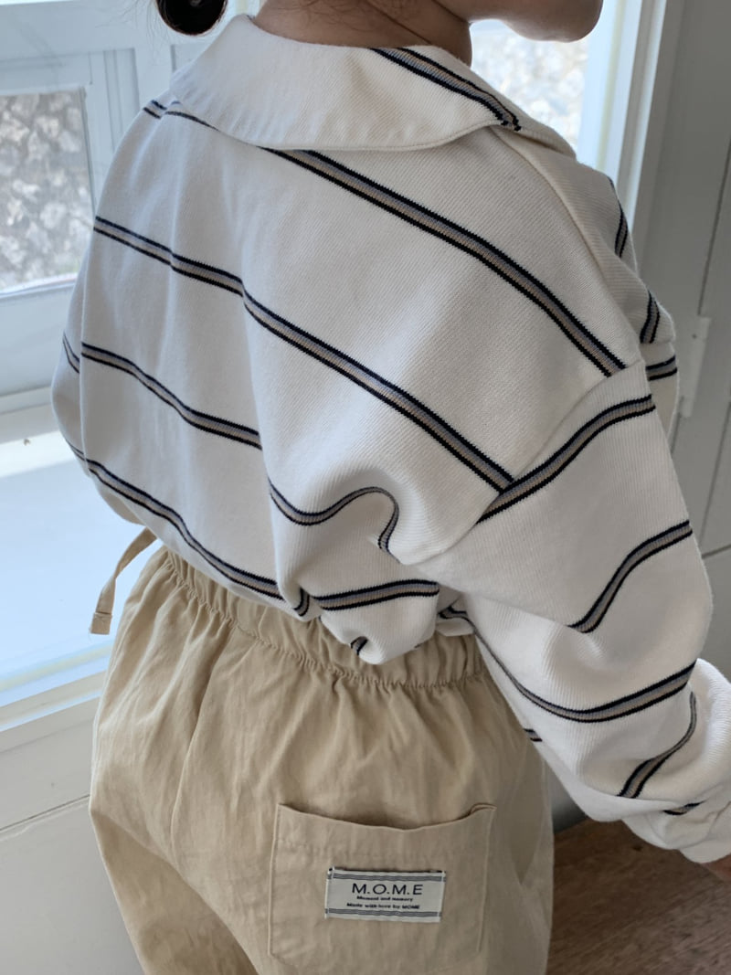Mome - Korean Children Fashion - #magicofchildhood - Stripe Collar Sweatshirt - 11