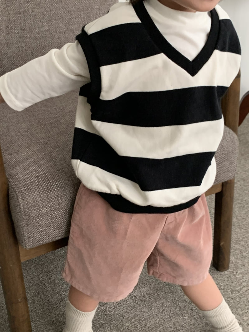 Mome - Korean Children Fashion - #prettylittlegirls - Stripe V Vest - 7