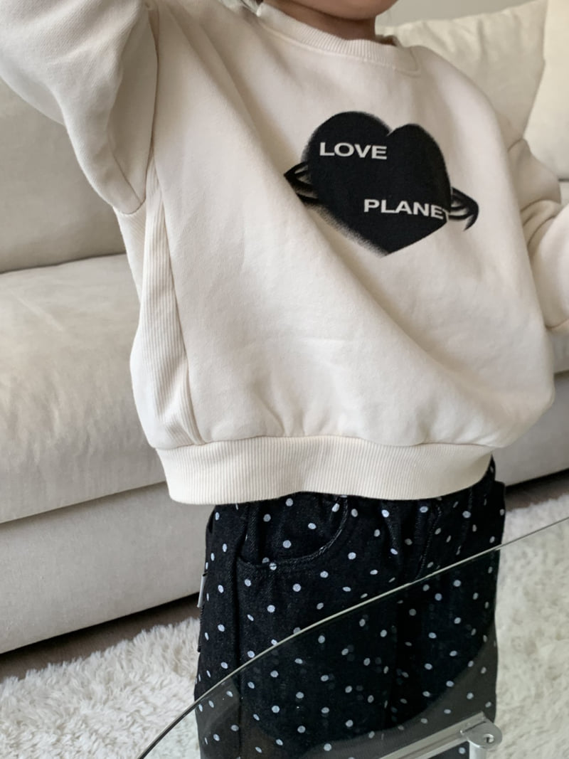 Mome - Korean Children Fashion - #prettylittlegirls - Love Planet Sweatshirt - 6
