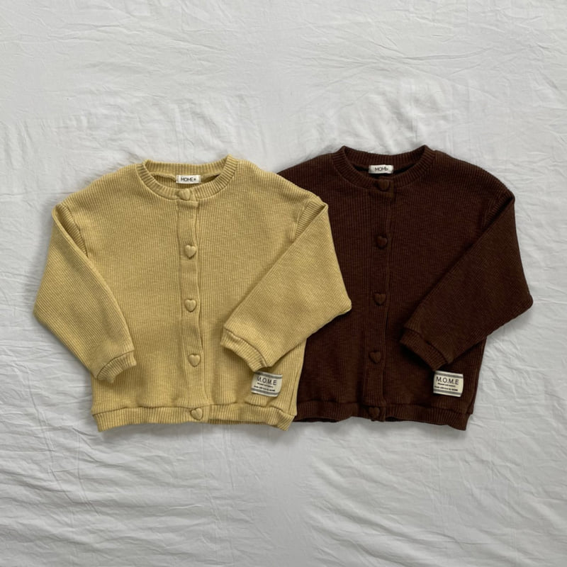 Mome - Korean Children Fashion - #prettylittlegirls - Heart Ribbed Cardigan - 7