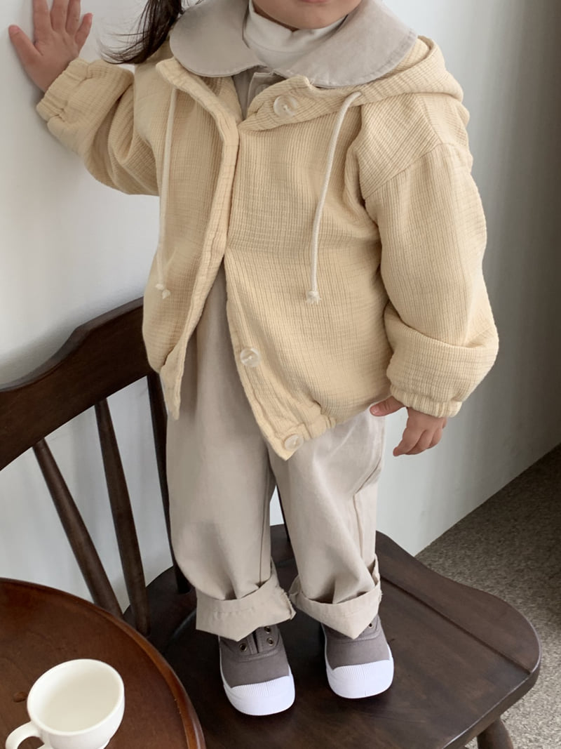Mome - Korean Children Fashion - #toddlerclothing - Butter Hood Jumper - 12