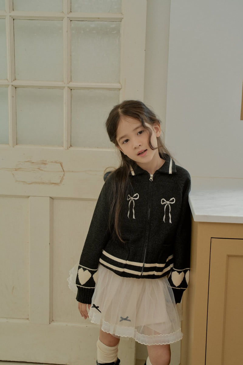Momo Ann - Korean Children Fashion - #Kfashion4kids - Heart Knit Zip-up - 11