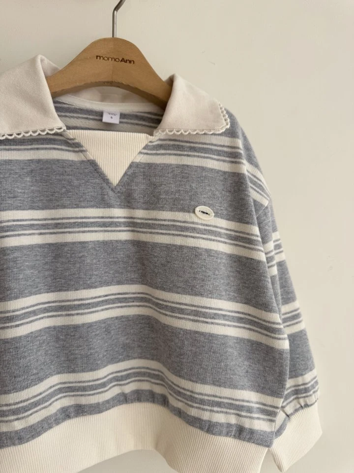 Momo Ann - Korean Children Fashion - #Kfashion4kids - Collar Sweatshirt - 8