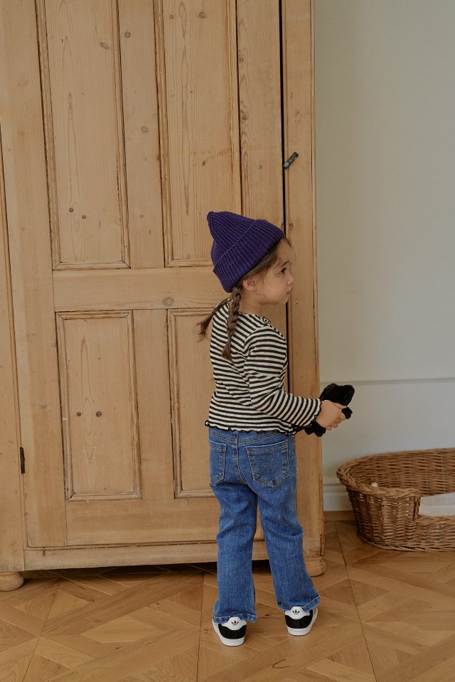 Momo Ann - Korean Children Fashion - #Kfashion4kids - Stretch Denim Bootcut Pants - 7