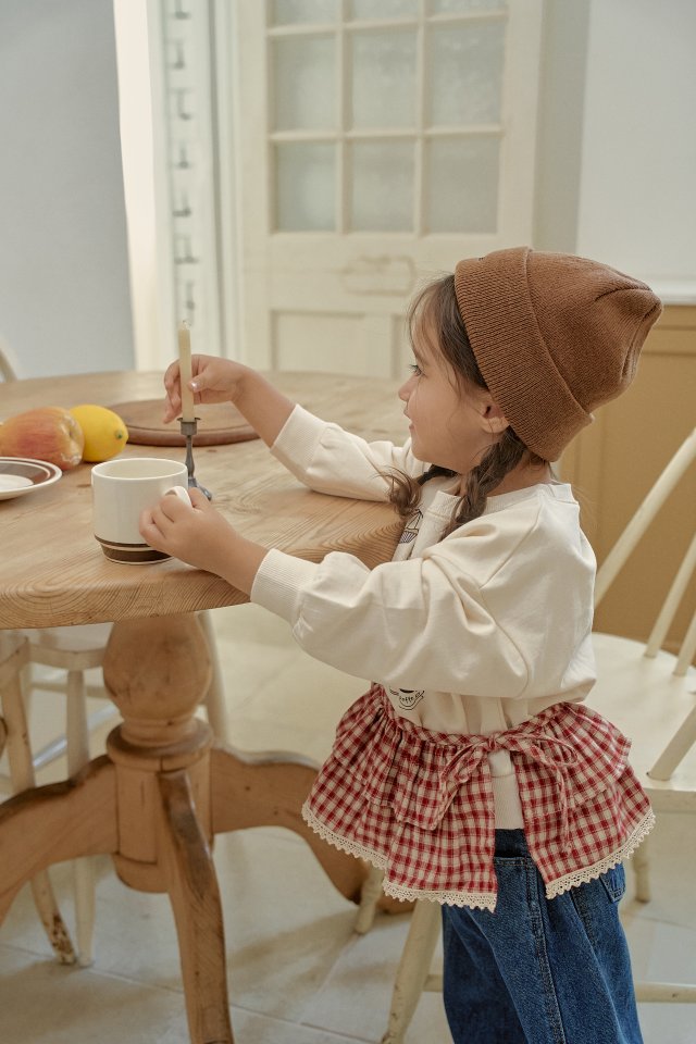 Momo Ann - Korean Children Fashion - #kidzfashiontrend - Check Apron - 4