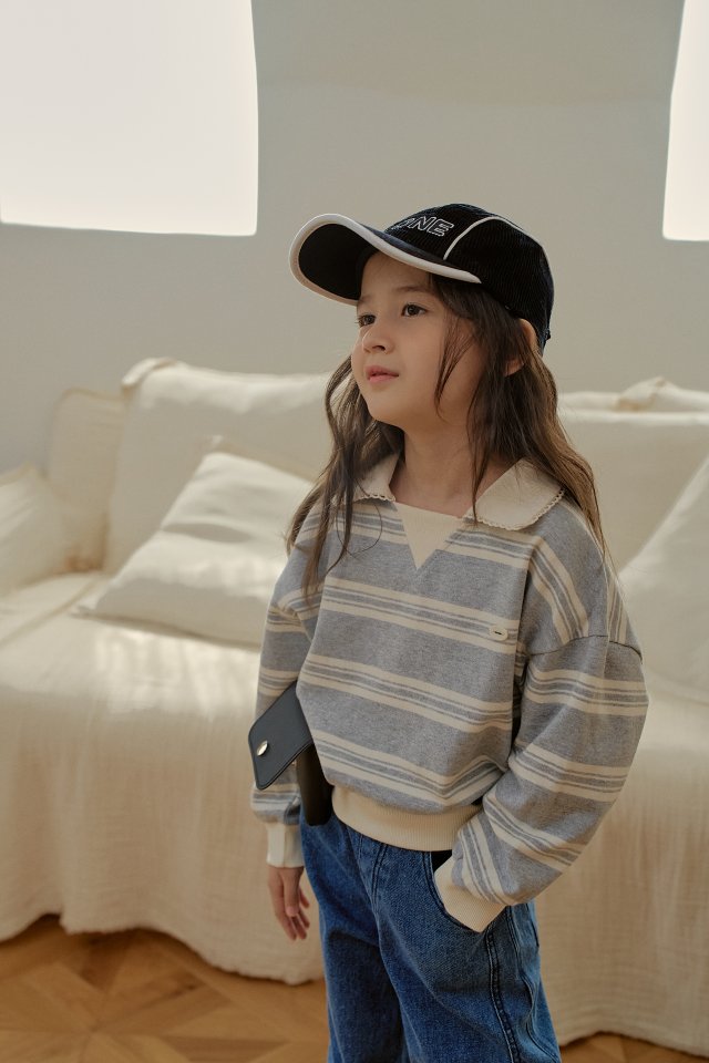 Momo Ann - Korean Children Fashion - #discoveringself - Collar Sweatshirt - 3