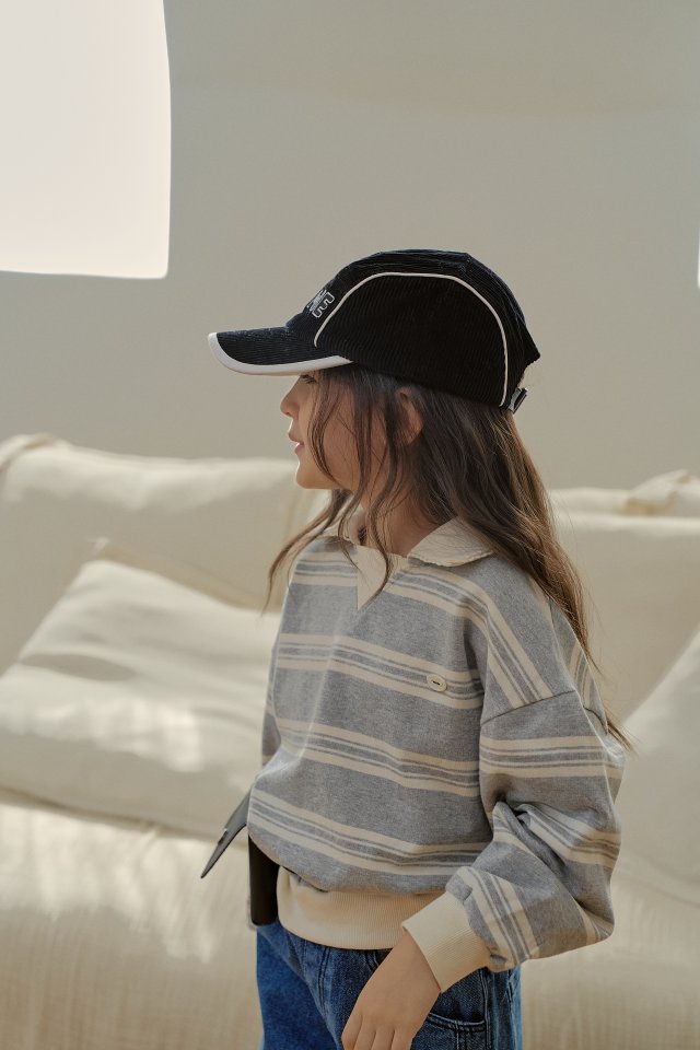 Momo Ann - Korean Children Fashion - #kidsshorts - Collar Sweatshirt - 5