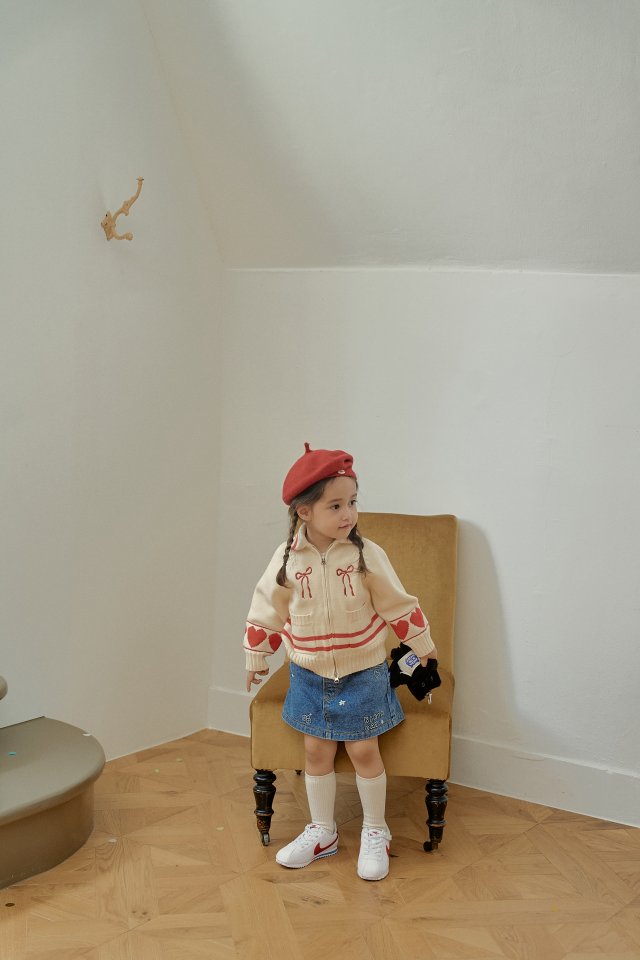 Momo Ann - Korean Children Fashion - #kidsshorts - Kitsch Denim Skirt - 3