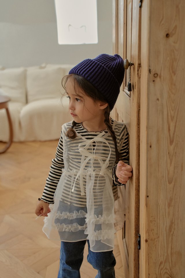 Momo Ann - Korean Children Fashion - #kidsshorts - Tommy Stripe Tee - 9