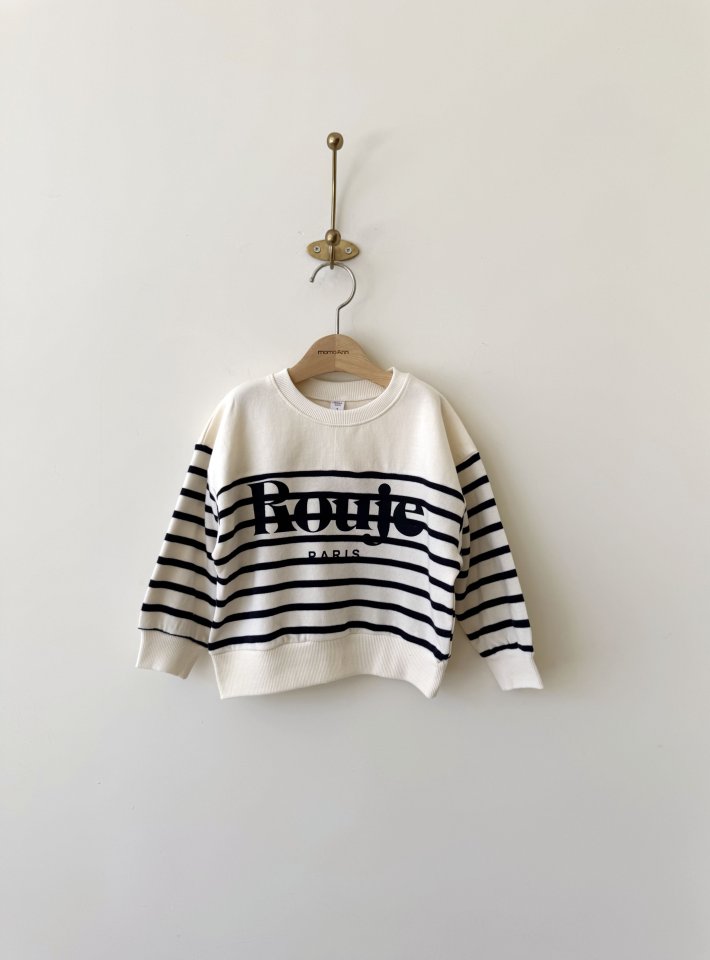 Momo Ann - Korean Children Fashion - #kidsstore - Lucy Stripe Sweatshirt - 12