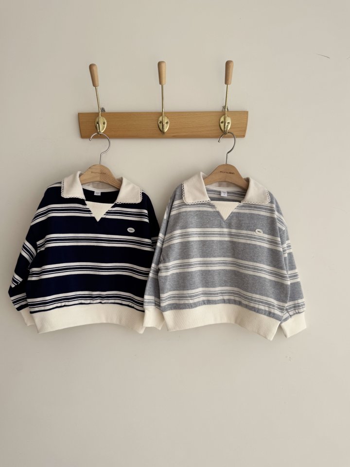 Momo Ann - Korean Children Fashion - #kidzfashiontrend - Collar Sweatshirt - 7