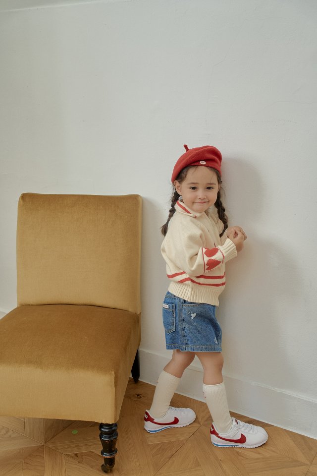 Momo Ann - Korean Children Fashion - #kidzfashiontrend - Kitsch Denim Skirt - 5