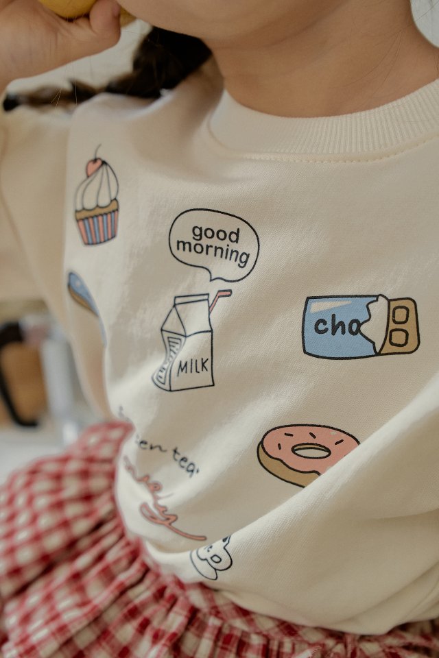 Momo Ann - Korean Children Fashion - #kidzfashiontrend - Milk Sweatshirt - 6