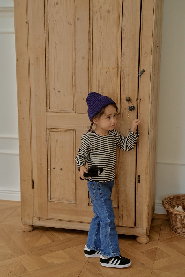 Momo Ann - Korean Children Fashion - #littlefashionista - Stretch Denim Bootcut Pants - 8