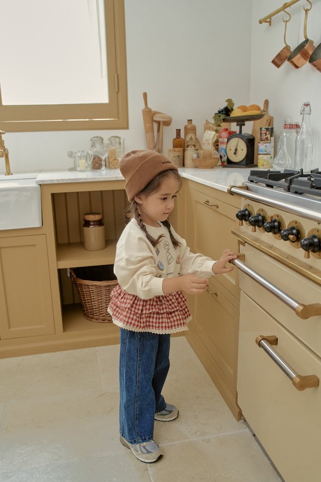 Momo Ann - Korean Children Fashion - #littlefashionista - Check Apron - 5