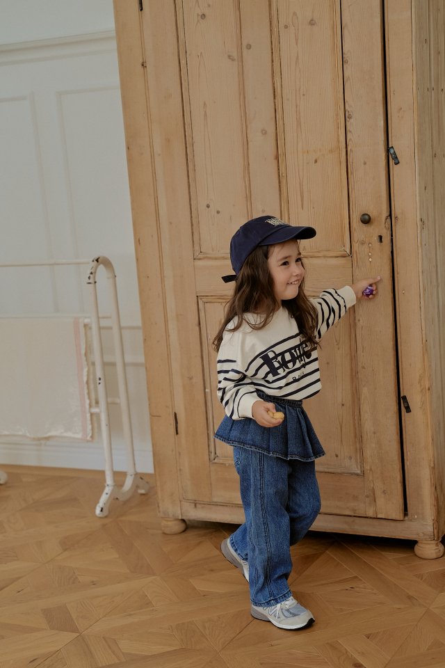 Momo Ann - Korean Children Fashion - #Kfashion4kids - Denim Pleated Wrap - 4