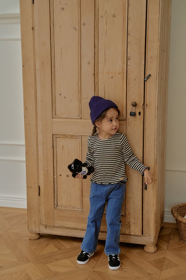 Momo Ann - Korean Children Fashion - #magicofchildhood - Stretch Denim Bootcut Pants - 9