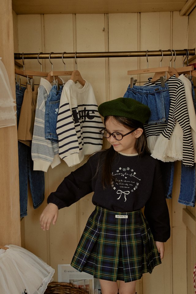 Momo Ann - Korean Children Fashion - #magicofchildhood - Curly Waffle Tee - 8