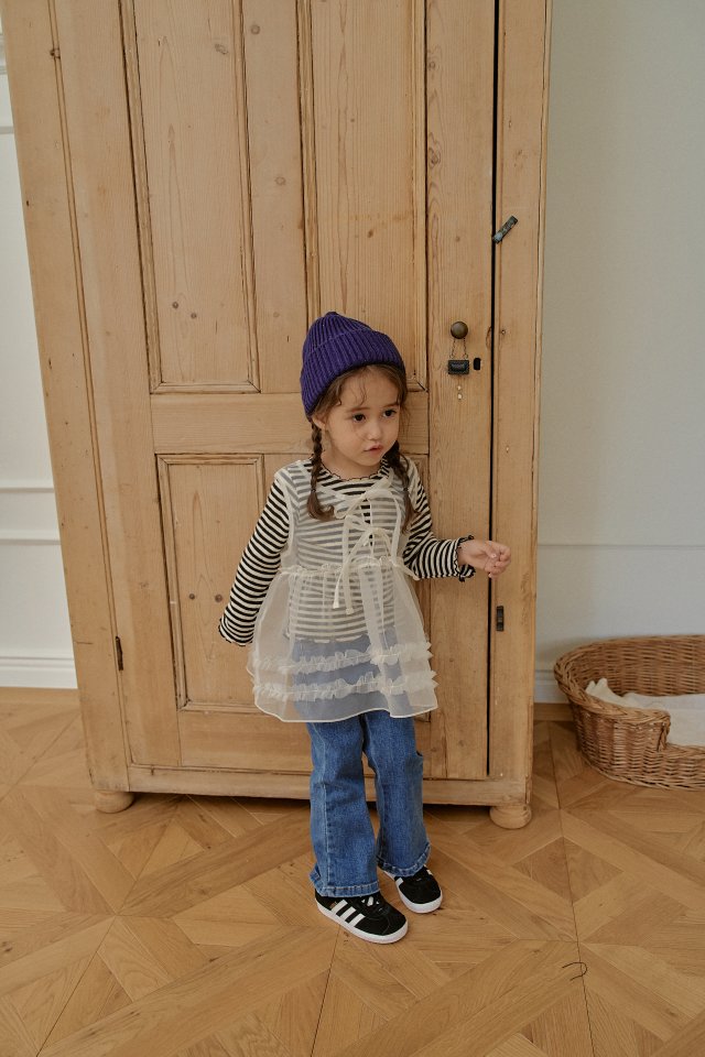 Momo Ann - Korean Children Fashion - #minifashionista - Stretch Denim Bootcut Pants - 10